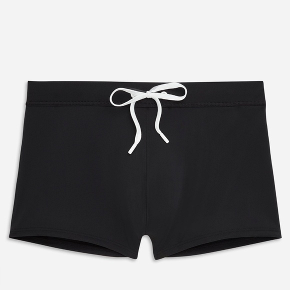 2(X)IST Men's Cabo Solid Square Leg Swim Brief, Black, Small - Picture 1 of 6